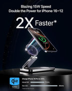 Intoval 3-in-1 Foldable Wireless Charging Station, Qi2 Certified 15W Ultra Fast - Image 6
