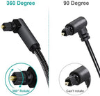 EMK 90 Degree Toslink Optical Cable 360 Degree Free-Rotating Plug Fiber Optic - Image 5