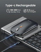 ProtoArc Foldable Keyboard and Mouse, XKM01 True Full-Size Folding Wireless - Image 6