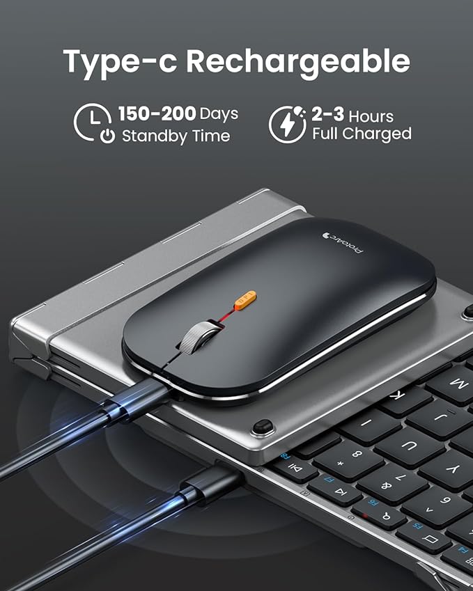 ProtoArc Foldable Keyboard and Mouse, XKM01 True Full-Size Folding Wireless - Image 6