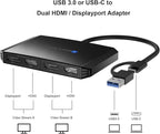 WAVLINK USB C and USB 3.0 to Dual 4K DisplayPort/HDMI Adapter, Displaylink - Image 2