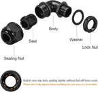 LeMotech M16 Cable Gland, 90 Degree Adjustable 6-10mm Strain Relief, Cord - Image 4