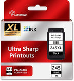 245XL Ink Cartridge Compatible for Canon 245XL Black Ink PG-243 PG-245 XL PG243 by YATUNINK