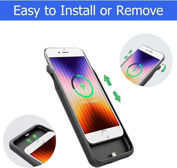 Battery Case for iPhone 7/8/6s/6/SE 2020/SE 3, Rechargeable Smart Extended - Image 5