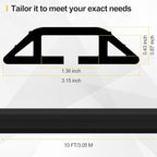 Floor Cable Cover 10Ft Heavy Duty PVC Floor Cable Protector Electric Cord Hider - Image 2