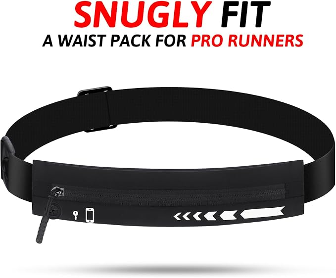 USHAKE Slim Running Belt for Women Men-Runners Phone Holder Fanny Pack - Image 9