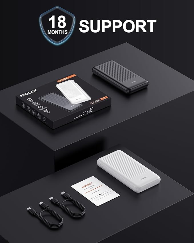 2-Pack 10000mAh Power Bank Fast Charging, 22.5W Compact USB C Portable Charger - Image 9
