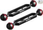 MINIFOCUS 6" Double Ball Aluminum Extension Arm, Waterproof and Rustproof by MINIFOCUS