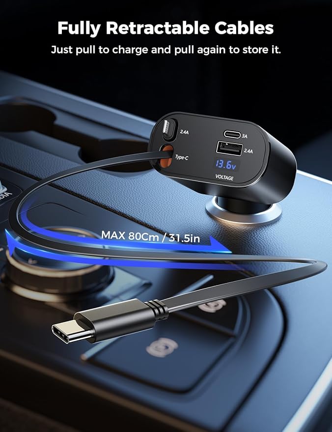 SUPERONE Retractable Car Charger - Image 3