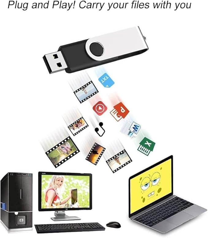 JUANWE 8GB USB Flash Drive 10 Packs, Bulk USB Sticks 2.0 Mutipack Metal Thumb - Image 2
