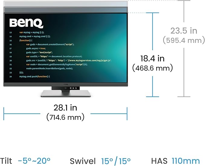BenQ RD320U 32” 4K 3840x2160 Programming Monitor - Image 4
