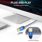 USB to USB Cable 25FT, Durable Braidedfor USB 3.0 Male to Male Type A to Type A - Image 4