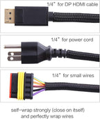 Alex Tech 25ft - 1/4 inch Cord Protector Wire Loom Tubing Cable Sleeve Split - Image 3