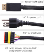 Alex Tech 10ft - 1/4 inch Cord Protector Wire Loom Tubing Cable Sleeve Split - Image 3