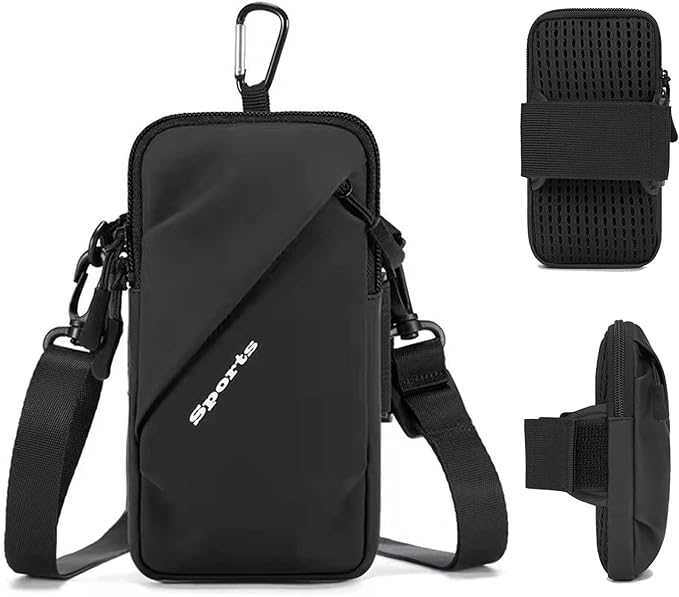 Phone Holder Arm Bands, Small Crossbody Shoulder Holsters Bag by PrimeComfort