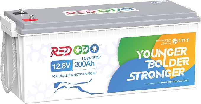 Redodo 12.8V 200AH Low Temp Cutoff LiFePO4 Battery by PrimeDayRedodoSaveup55