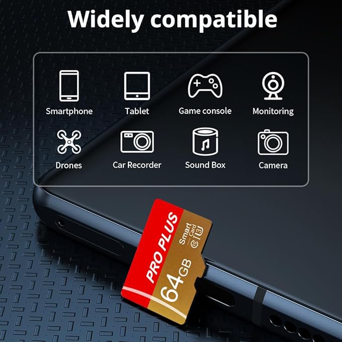 2 Pack TF Card 64GB with Adapter, High Speed Memory Card, UHS-I C10 A1 Memory - Image 2