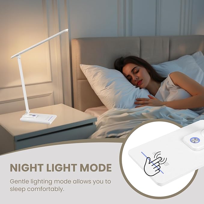 TECHNOVA LED Desk Lamp with 5 Color Temperatures | Sliding Stepless Dimming & - Image 5