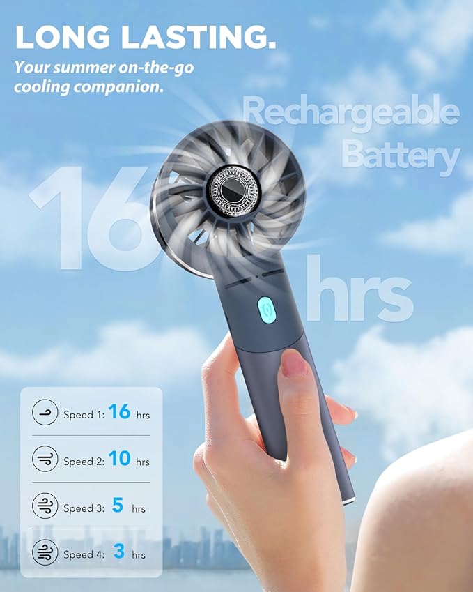 Handheld Fan, Mini Small Portable Turbo Fan, Rechargeable - Image 2