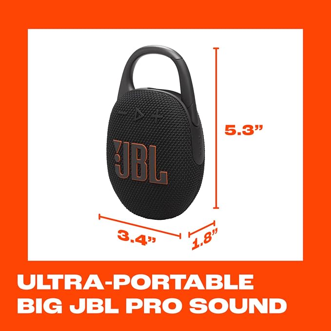 JBL Clip 5 - Ultra-Portable, Waterproof & Dustproof Bluetooth Speaker, Big Pro - Image 5