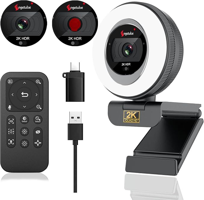 Angetube Webcam, 2K Streaming Webcam by Angetube