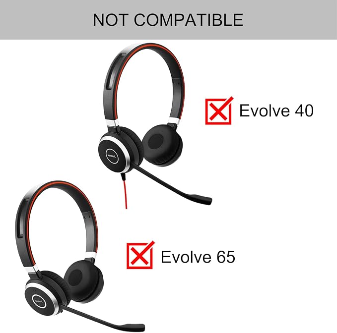 Ear Pads Replacement for Jabra Evolve2 65/Evolve2 40/Elite 45h On-Ear Wireless - Image 3