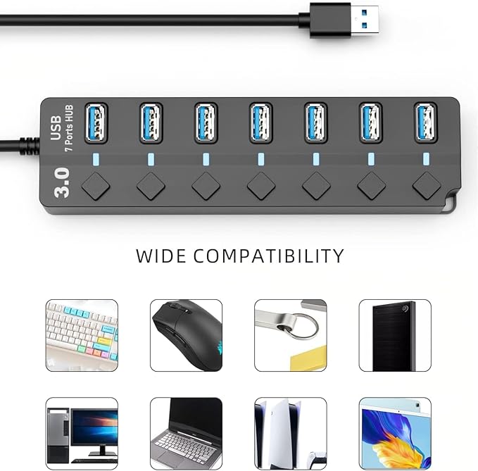 Eanetf USB 3.0 Hub, 7-Port - Image 7