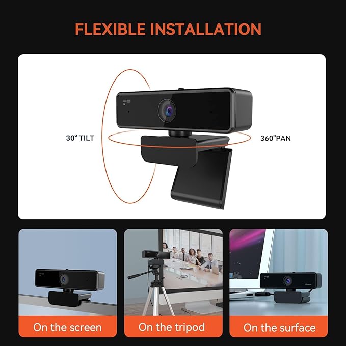 NUROUM V11 2K Webcam for PC, 1080P 60FPS USB Web Camera - Image 8