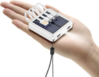 Solar Power Bank 12000mAh, Small Solar Charger Built in 4 Cables, USB C by Kelaien