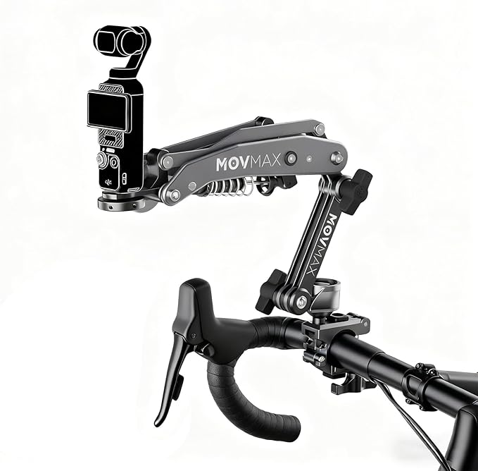 MOVMAX Blade Arm Bike Motorcycle Handlebar Mount Stabilizer, Camera Clamp Mount by Vaxis
