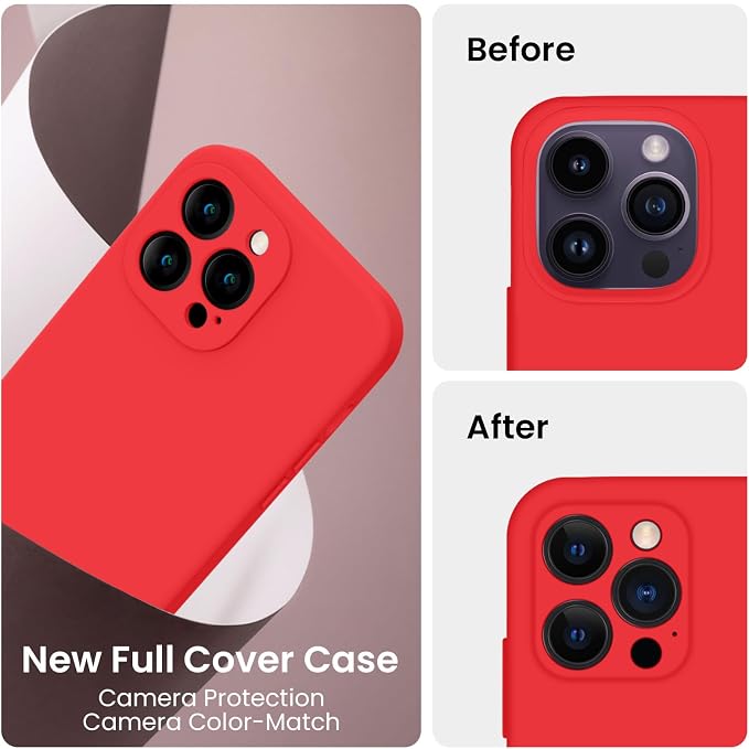 FireNova for iPhone 14 Pro Case, Silicone Upgraded Phone Case with, Soft - Image 3