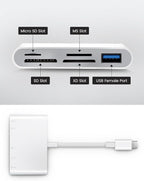 USB C SD Card Reader, USB-C to SD MicroSD XD Picture MS Memory Stick Cards - Image 2