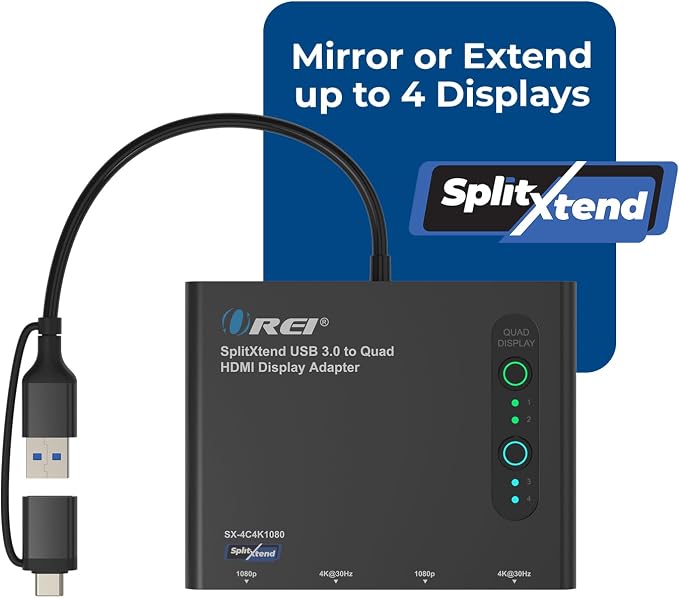 OREI SplitExtend HDMI Splitter Extended Display - Image 9