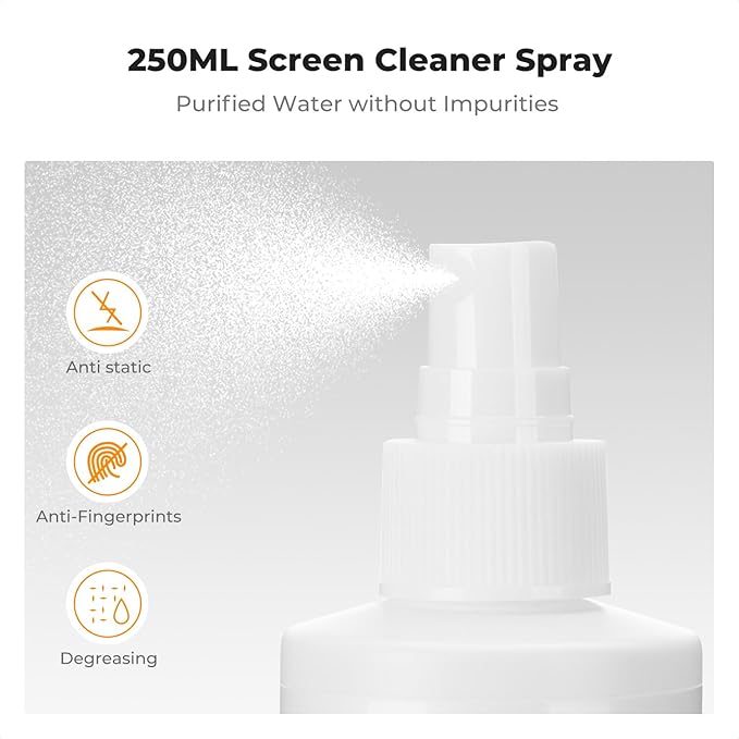 KF Concept 250ML Screen Cleaner Spray + Large Pearl Cloth + Microfiber Cloths*2 - Image 3