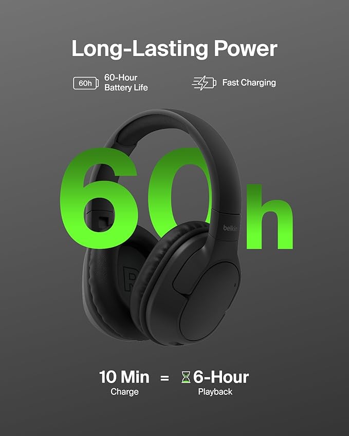 Belkin SoundForm Surround Bluetooth Over-Ear Headphones - Image 2