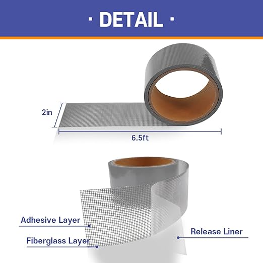 HA SHI Screen Repair Kit for Windows or Doors 3-Layer Strong Adhesive Tape - Image 5