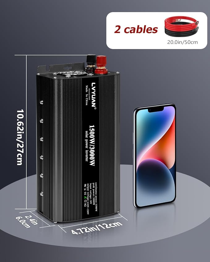 LVYUAN 1500W Power Inverter 24V to 110V DC to AC - Image 6