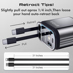 Fast Car Charger 4 in 1 Retractable Car Charger 69W - Image 4