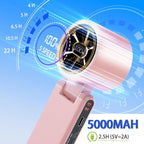 CAZOKASI Rechargeable Strong Wind Handheld Fan - Image 5