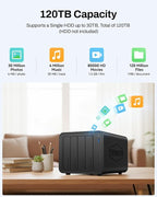 TERRAMASTER F4-425 4-Bay NAS Storage – Intel x86 Quad-Core CPU, 4GB RAM - Image 6