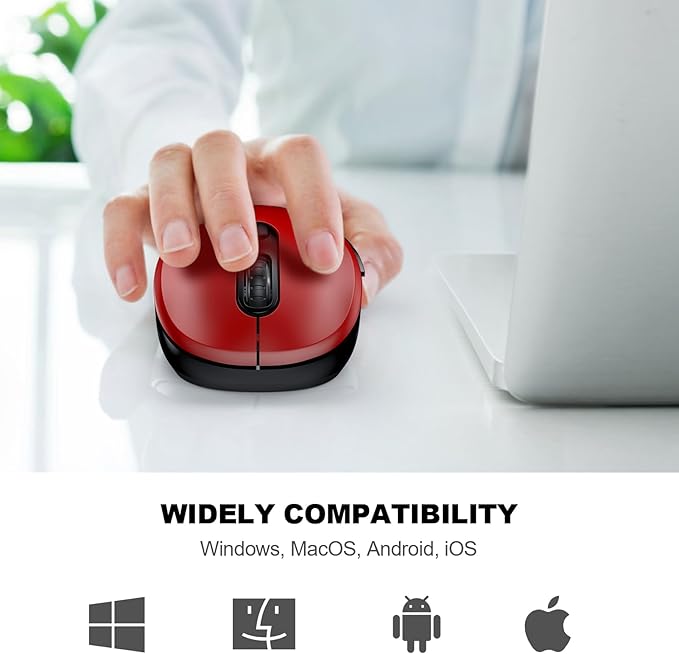 WisFox 2.4G Wireless Mouse for Laptop, Ergonomic Computer Mouse - Image 6