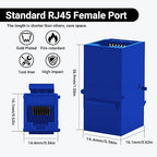 Cat6 RJ45 Keystone Coupler 25-Pack, Ethernet Coupler Female to Female, Ethernet - Image 5