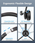 Wireless Headset with AI Noise Cancelling Microphone Bluetooth Headset - Image 5