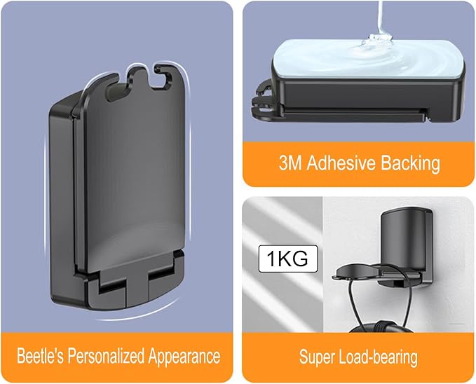 2-Pack Headphone Stand, Sticky Adhesive Headset Hanger - Image 4