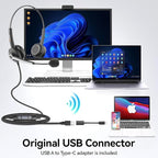 Wantek Monaural Corded USB Headsets - Image 3