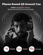 DEEBOX Gaming Headset for PS5 PS4 Xbox One Switch, Gaming Headphones - Image 3