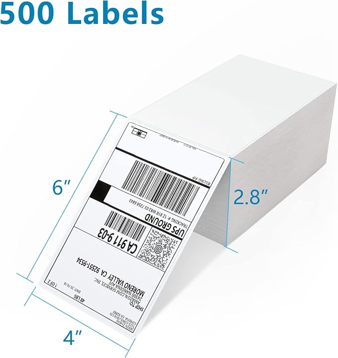 JADENS Thermal Labels 4x6-500 Labels, Compatible - Image 2