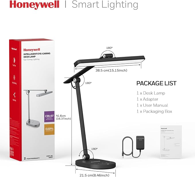 Honeywell Desk Lamp for Home Office, H4 Sunturalux™ Eye-Caring LED Desk Light - Image 8
