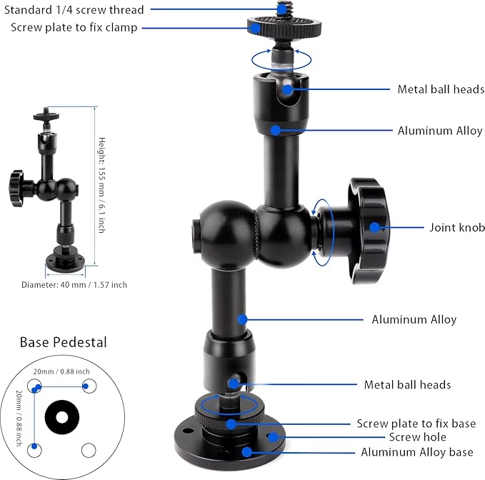 Drill Base Truck Phone Stand for 3.5~7.5 inches - Image 2