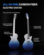 Enya Electric Guitar Nova Go Sonic Smart Electric Carbon Fiber Guitarra - Image 2